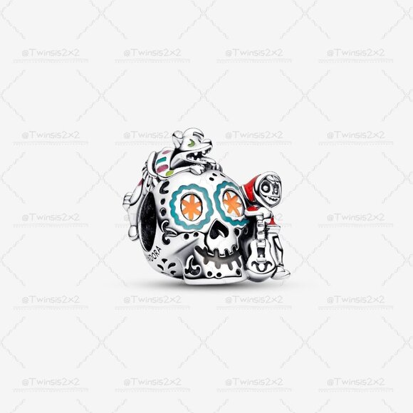 Pandora Jewelry - Pandora Disney Pixar Coco Miguel & Dante Skull Glow-in-the-dark Charm
